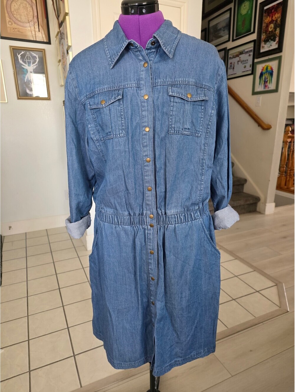 Womens Stetson Denim dress size xl